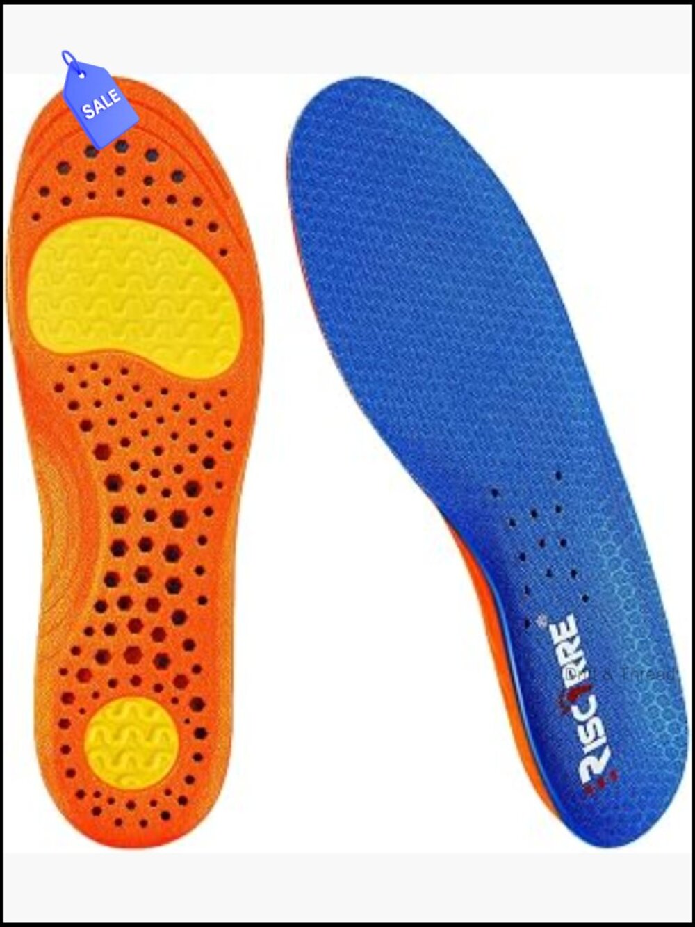 Shock Absorb Cushion Inserts for Shoes, Breathable, Washable, Size L
